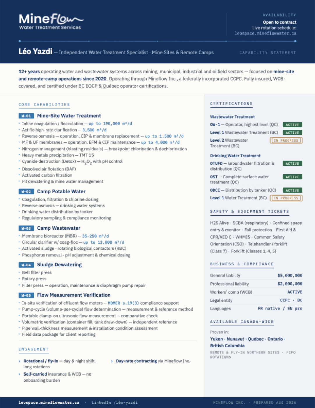 Capability statement preview